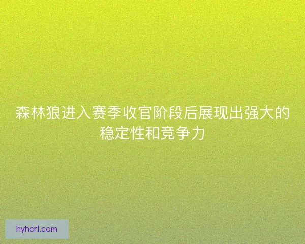 森林狼进入赛季收官阶段后展现出强大的稳定性和竞争力